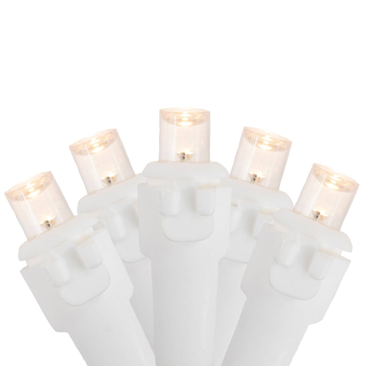 100ct. LED Wide Angle Christmas String Lights with White Wire